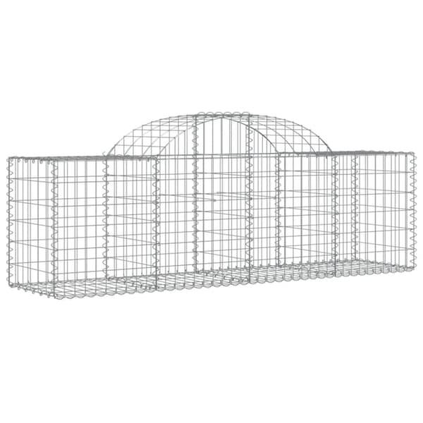 Gabioner bågformade 3 st 200x50x60/80 cm galvaniserat järn