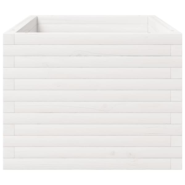 Odlingslåda vit 90x60x49,5 cm massiv furu