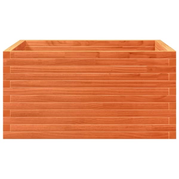 Odlingslåda vaxbrun 90x90x46 cm massiv furu