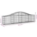 Miniatyrbild 6 av 6: Gabion bågformad 3 st 200x30x40/60 cm galvaniserat järn