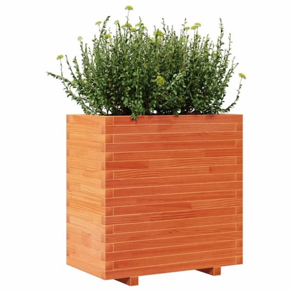 Odlingslåda vaxbrun 70x40x72 cm massiv furu