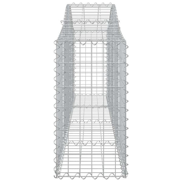 Gabion bågformad 2 st 200x30x60/80 cm galvaniserat järn