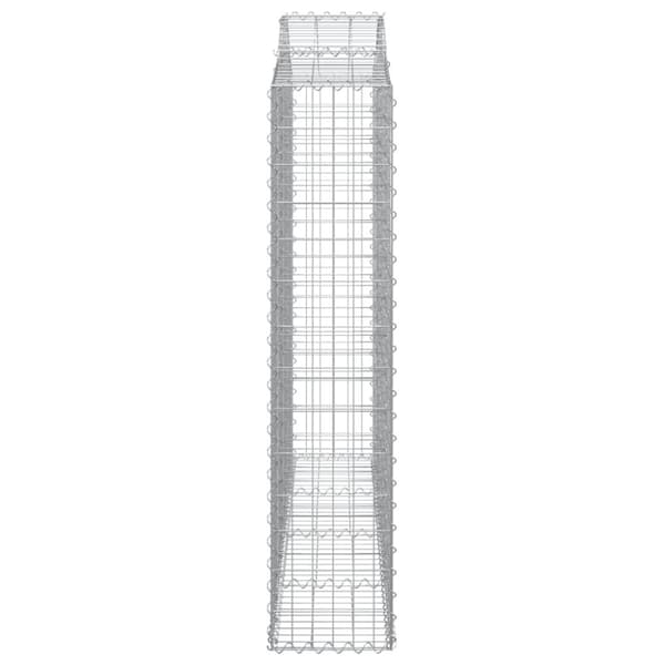 Gabion bågformad 200x30x140/160 cm galvaniserat järn