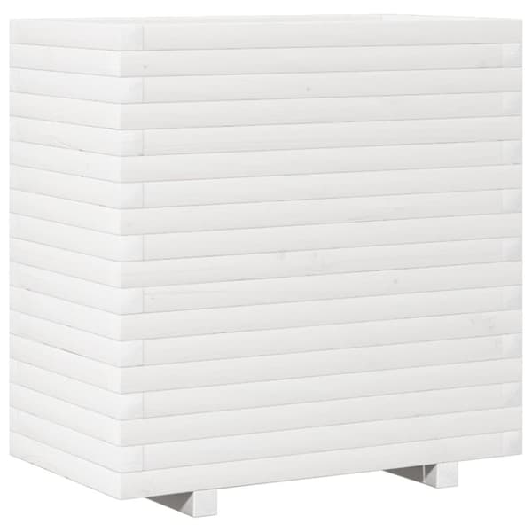 Odlingslåda 70x40x72 cm vit massiv furu