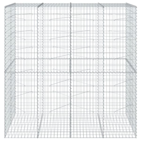 Gabionkorg med skydd 200x100x200 cm galvaniserat järn