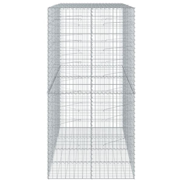 Gabionkorg med skydd 200x100x200 cm galvaniserat järn