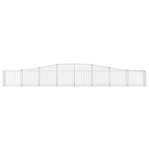 Gabioner bågformade 2 st 400x30x40/60 cm galvaniserat järn