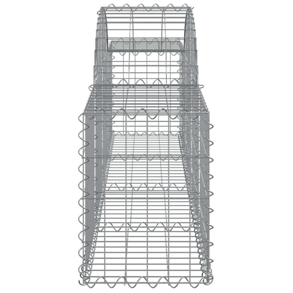 Gabion bågformad 4 st 200x30x40/60 cm galvaniserat järn