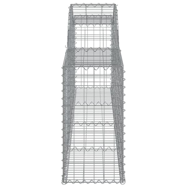 Gabioner bågformade 2 st 300x30x60/80 cm galvaniserat järn