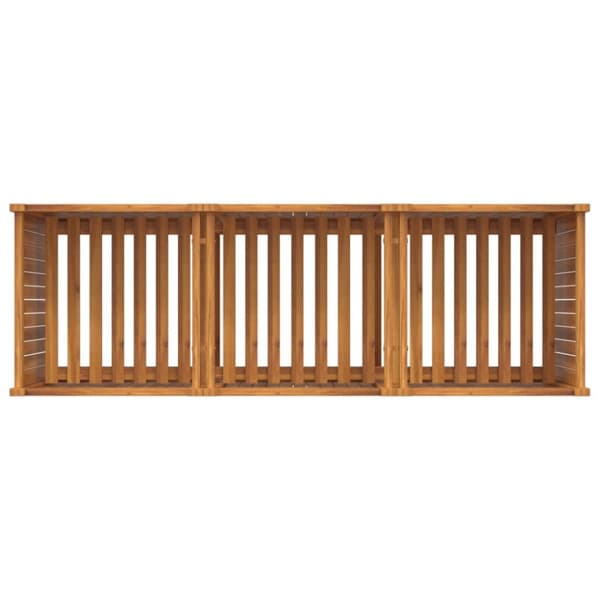 Odlingslåda med foder 150x50x75 cm massivt akaciaträ