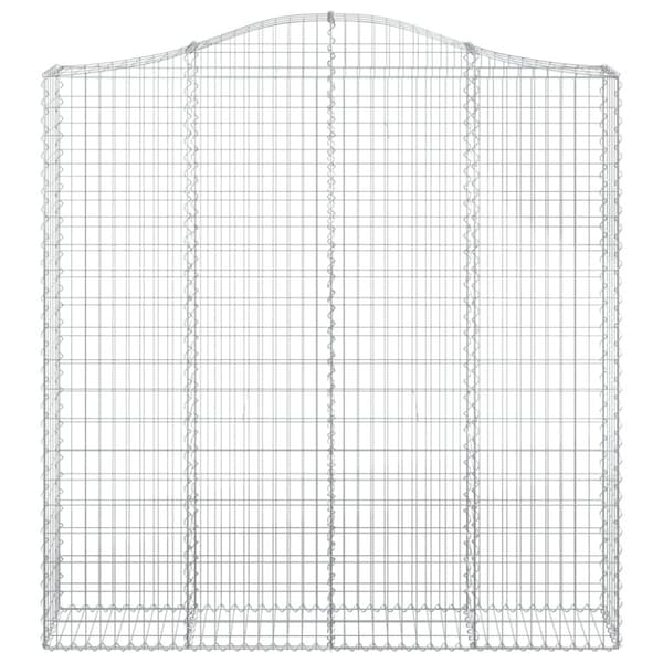 Gabioner bågformade 2 st 200x30x200/220 cm galvaniserat järn