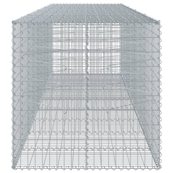 Gabionkorg med skydd 450x100x100 cm galvaniserat järn