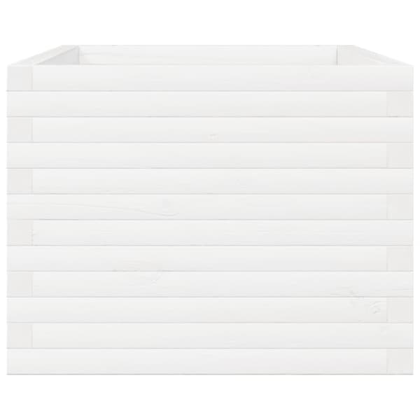 Odlingslåda vit 110x60x49,5 cm massiv furu