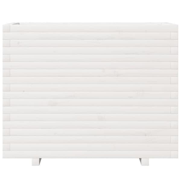 Odlingslåda vit 90x40x72,5 cm massiv furu