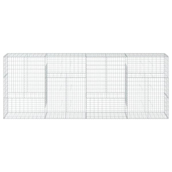 Gabionkorg med skydd 400x50x150 cm galvaniserat järn
