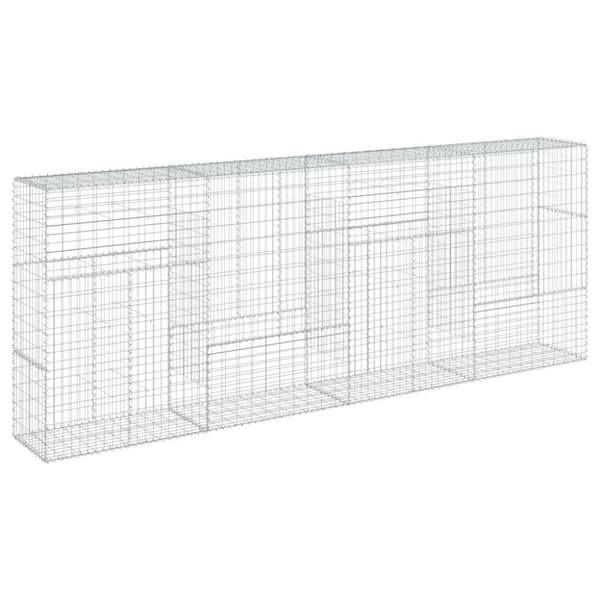 Gabionkorg med skydd 400x50x150 cm galvaniserat järn