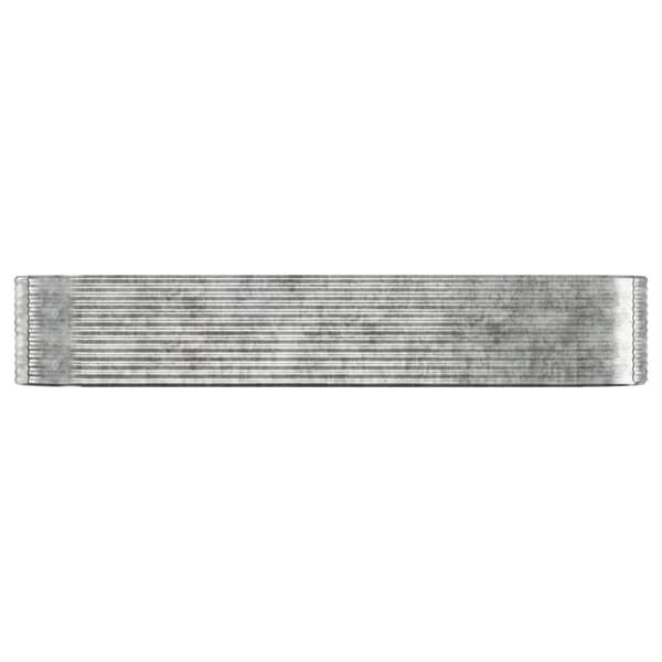 Odlingslåda pulverlackerat stål 396x100x68 cm silver
