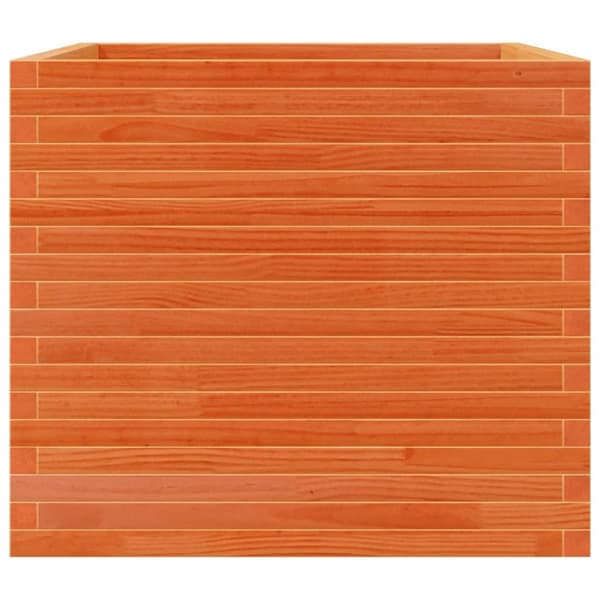 Odlingslåda vaxbrun 80x80x68,5 cm massiv furu