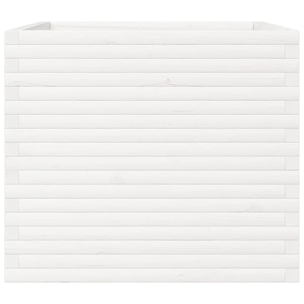 Odlingslåda 80x80x68,5 cm vit massiv furu