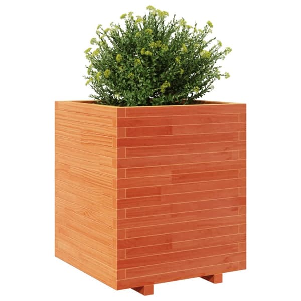 Odlingslåda vaxbrun 60x60x72,5 cm massiv furu
