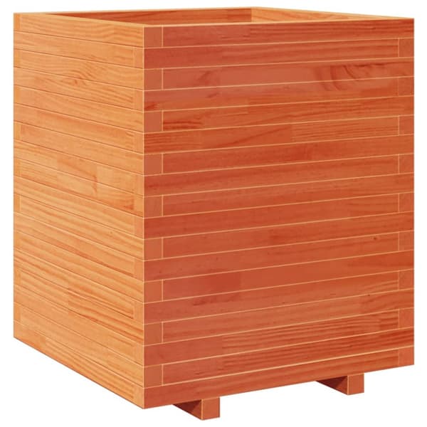 Odlingslåda vaxbrun 60x60x72,5 cm massiv furu