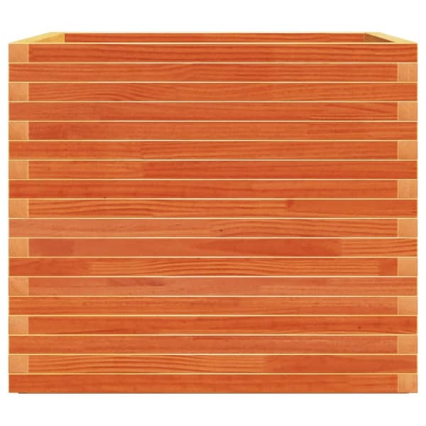 Odlingslåda vaxbrun 80x80x72 cm massiv furu