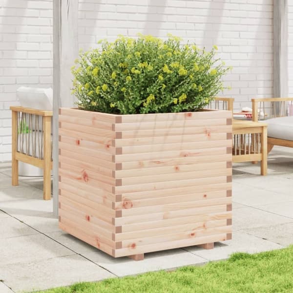 Odlingslåda 70x70x72,5 cm massivt furuträ
