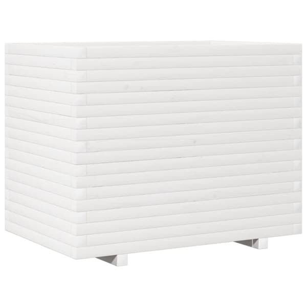 Odlingslåda 90x60x72 cm vit massiv furu