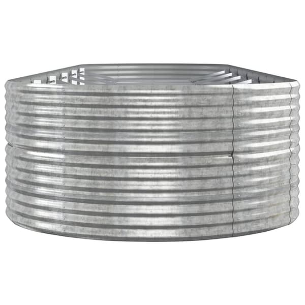 Odlingslåda pulverlackerat stål 510x140x68 cm silver