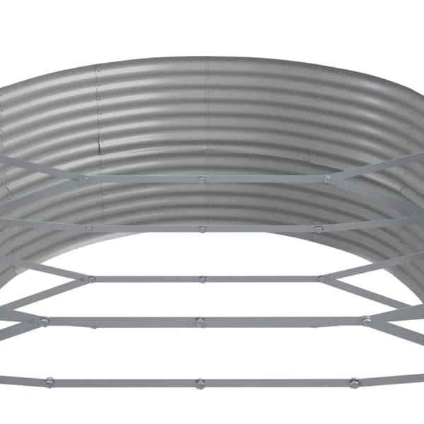Odlingslåda pulverlackerat stål 510x140x68 cm silver