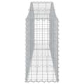 Miniatyrbild 5 av 6: Gabion bågformad 3 st 200x30x60/80 cm galvaniserat järn