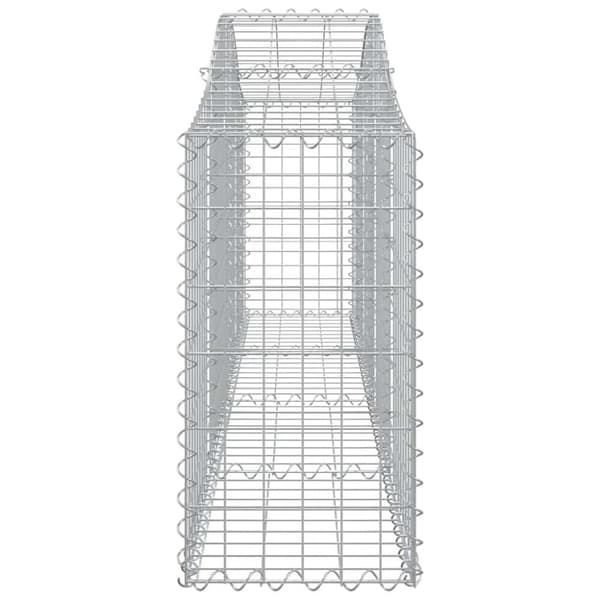 Gabion bågformad 3 st 200x30x60/80 cm galvaniserat järn