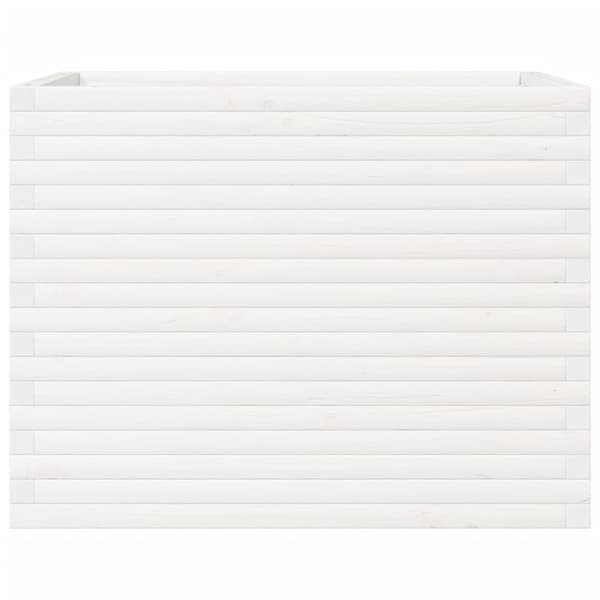 Odlingslåda vit 90x60x68,5 cm massiv furu
