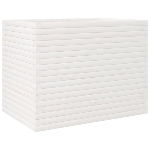 Odlingslåda vit 90x60x68,5 cm massiv furu