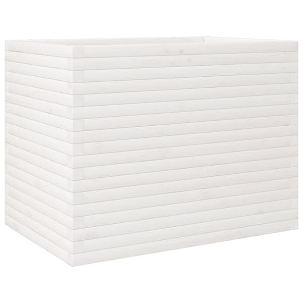 Odlingslåda vit 90x60x68,5 cm massiv furu