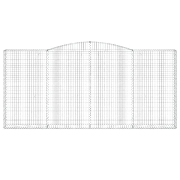 Gabion bågformad 400x30x180/200 cm galvaniserat järn