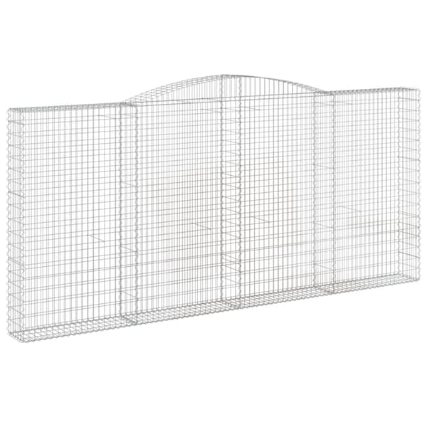 Gabion bågformad 400x30x180/200 cm galvaniserat järn