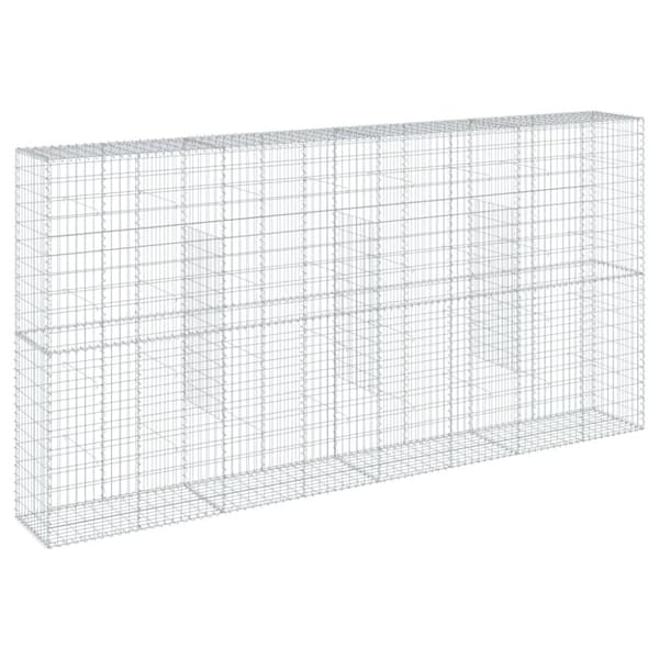 Gabionkorg med skydd 400x50x200 cm galvaniserat järn