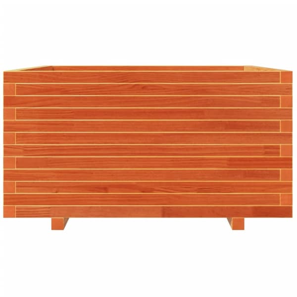 Odlingslåda vaxbrun 90x90x49,5 cm massiv furu