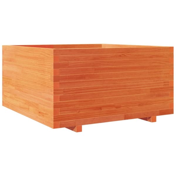 Odlingslåda vaxbrun 90x90x49,5 cm massiv furu