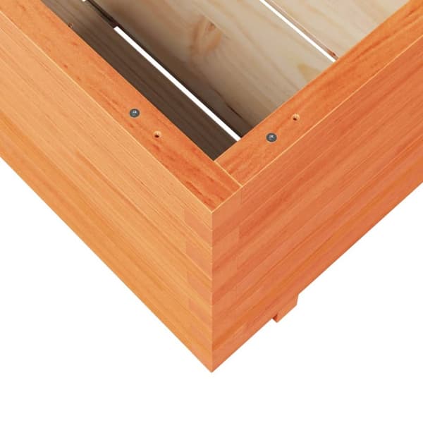 Odlingslåda vaxbrun 90x90x49,5 cm massiv furu
