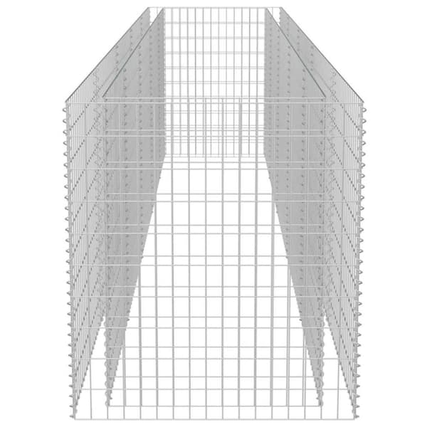 Planteringsgabion upphöjd galvaniserat stål 450x90x100 cm