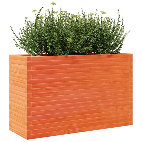 Odlingslåda vaxbrun 110x40x68,5 cm massiv furu