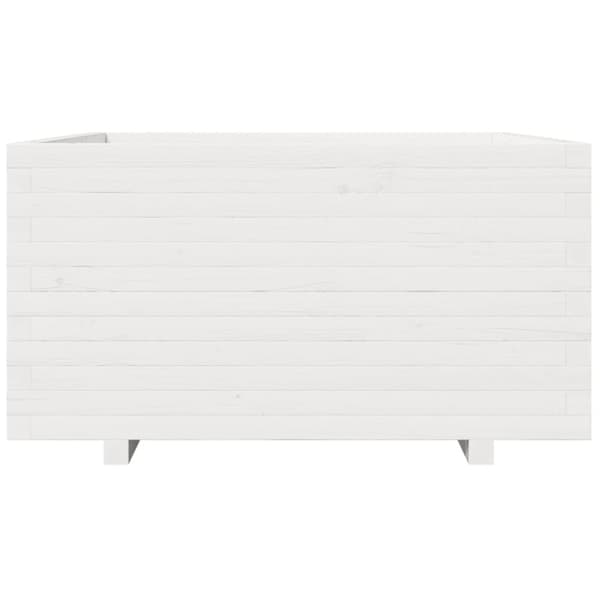 Odlingslåda vit 90x90x49,5 cm massiv furu