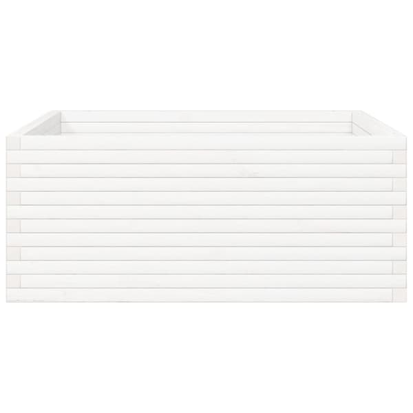 Odlingslåda vit 110x110x46 cm massiv furu
