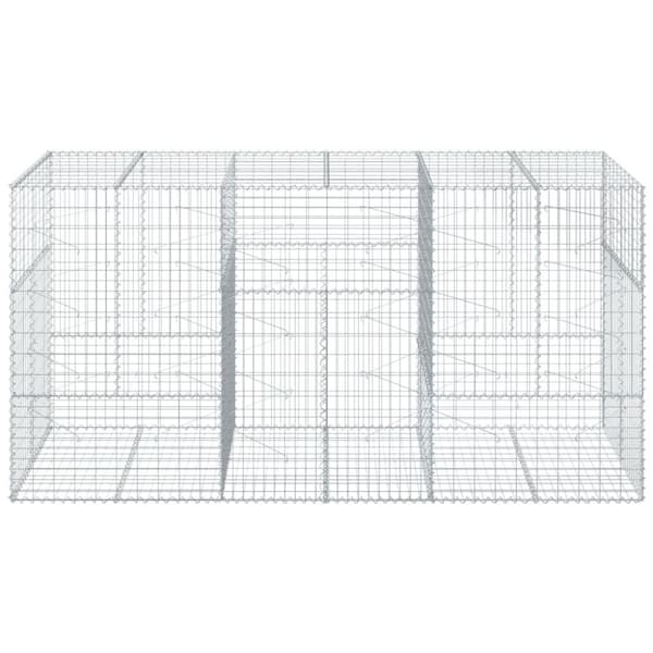 Gabionkorg med skydd 300x100x150 cm galvaniserat järn