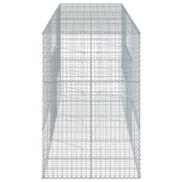 Gabionkorg med skydd 300x100x150 cm galvaniserat järn