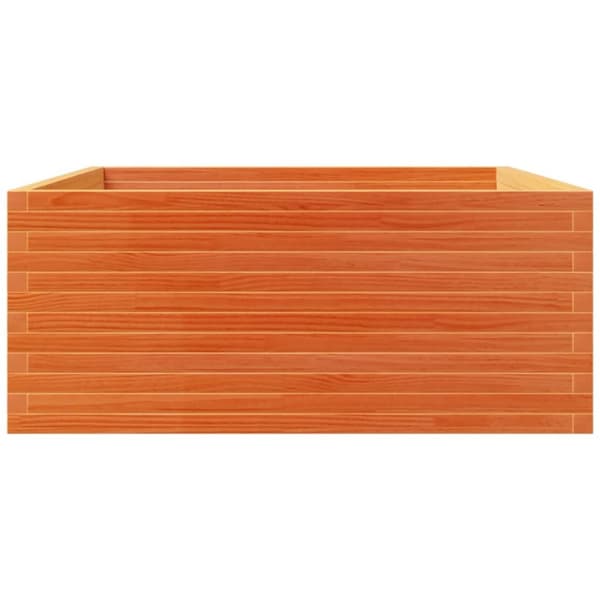 Odlingslåda vaxbrun 110x110x49,5 cm massiv furu
