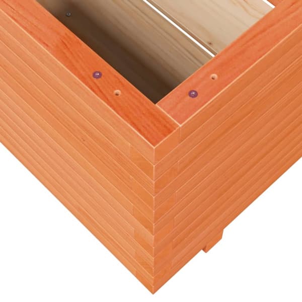 Odlingslåda vaxbrun 110x110x49,5 cm massiv furu