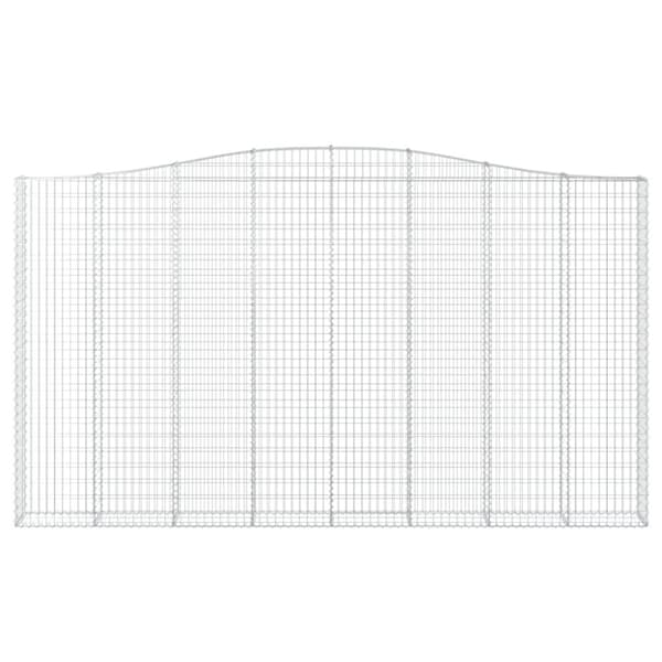 Gabion bågformad 400x30x220/240 cm galvaniserat järn